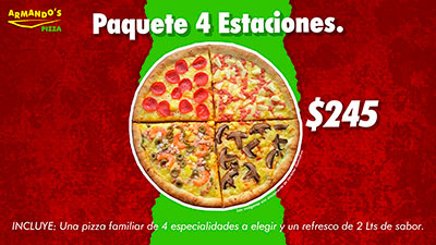 Paquete 4 estaciones Armando's Pizza